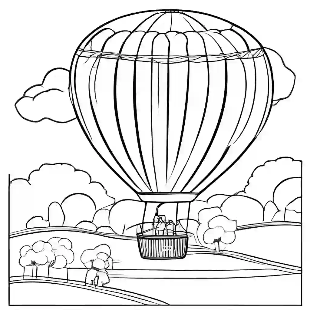 Hot Air Balloon coloring pages